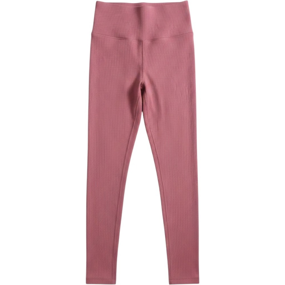 Athleta Girl Ribbed Leggings Mauve Pink High Waisted Activewear Kids Size L 12